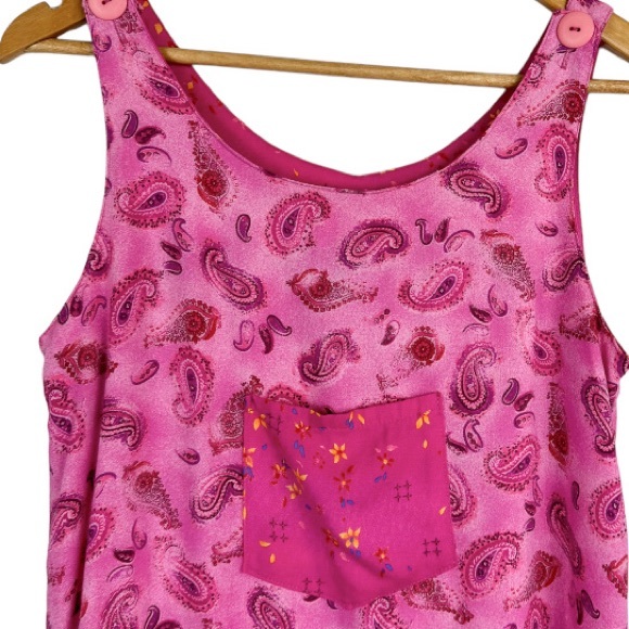 Vintage Dressing Clio Pink Paisley Dress Size Small - Picture 2 of 9